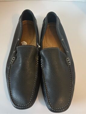 14th & Union Black Pebbled Leather Slip-On Driving Loafers Sz 13